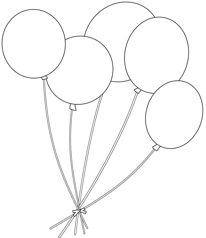 Раскраска Воздушный шарик 7