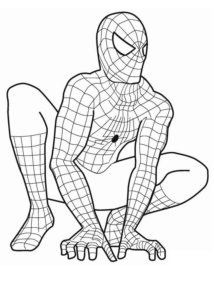 Раскраска Марвел (Marvel) Человек-паук Картинки-невидимки