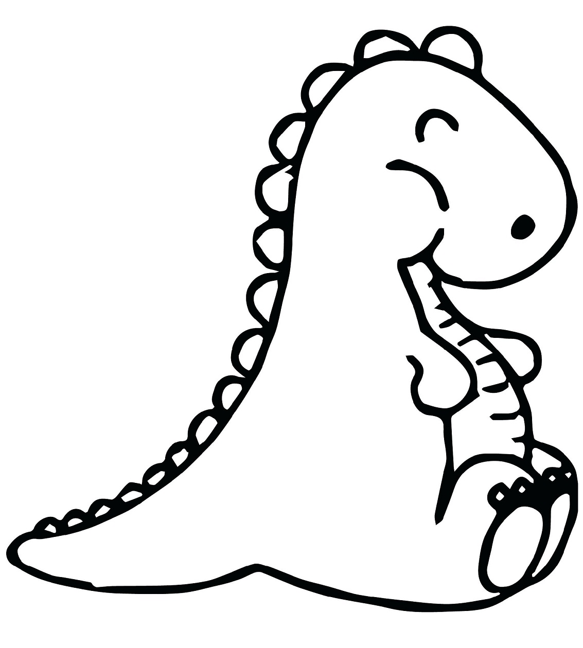 Раскраска толстый динозавр - Бесплатнo Pаспечатать или Cкачать Oнлайн